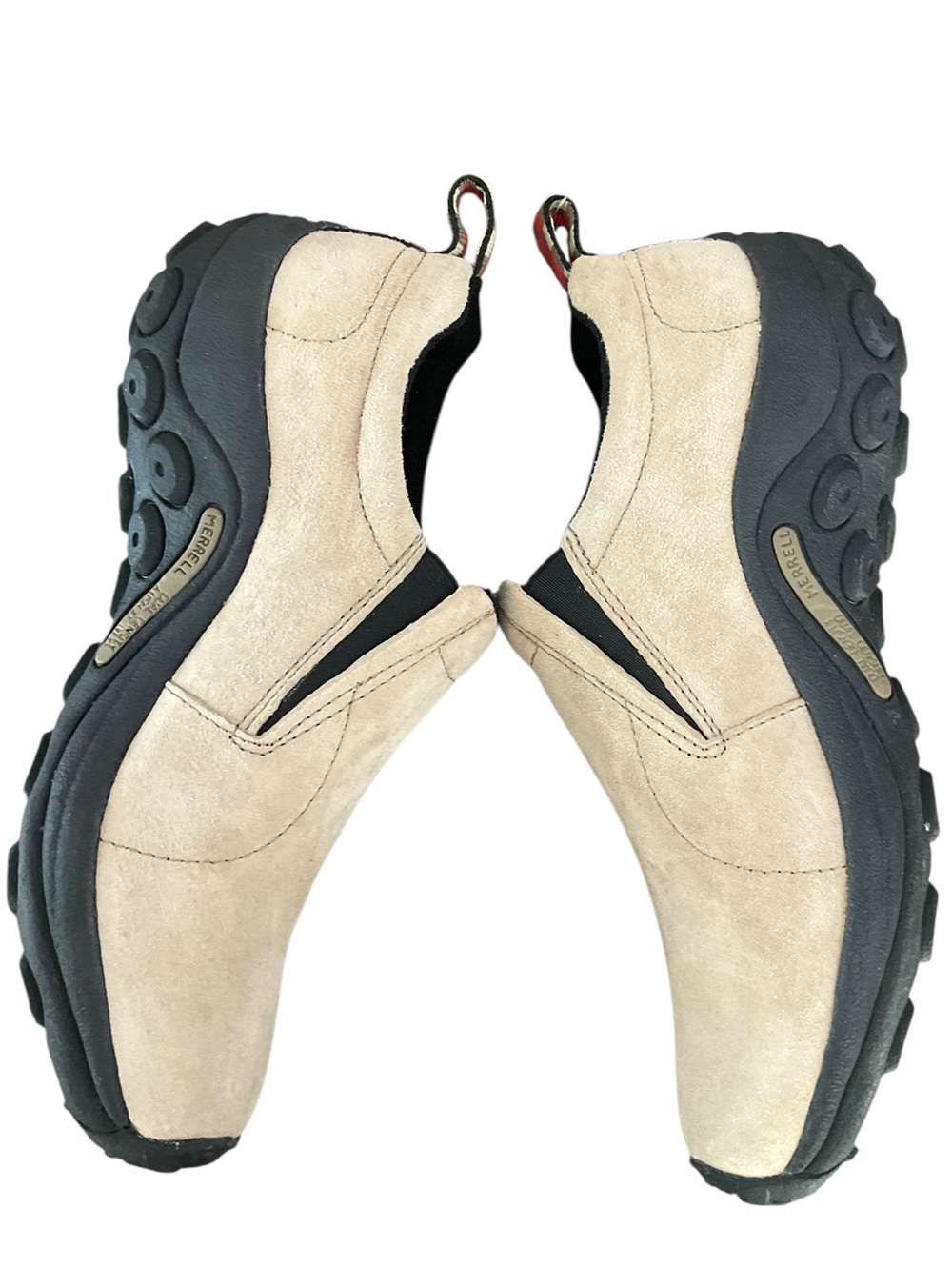 Merrell Women’s Slip-On Suede Loafers Light Beige Black Sole Size 8 NEW - Picture 4 of 7